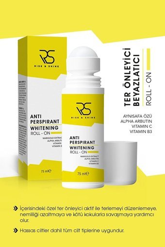 Gnl Whitening Pudrasız Ter Önleyici Antiperspirant Roll-On Unisex Deodorant 75 ml