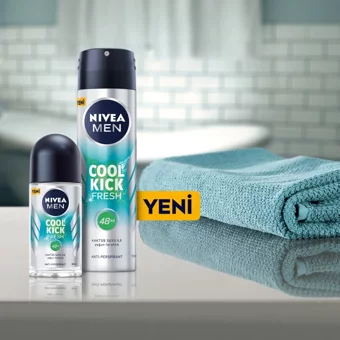 Nivea Cool Kick Fresh Pudrasız Ter Önleyici Antiperspirant Roll-On Erkek Deodorant 50 ml