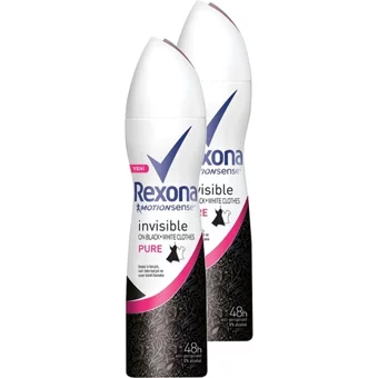 Rexona Invisible Pure Pudrasız Ter Önleyici Antiperspirant Sprey Kadın Deodorant 2x150 ml