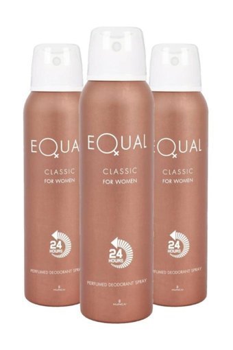 Equal Classic Pudrasız Ter Önleyici Sprey Kadın Deodorant 3x150 ml