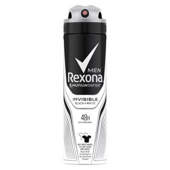 Rexona Men Invisible Black+White Pudrasız Ter Önleyici Antiperspirant Sprey Erkek Deodorant 150 ml