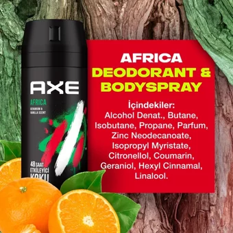 Axe Africa Pudrasız Ter Önleyici Sprey Erkek Deodorant 4x150 ml