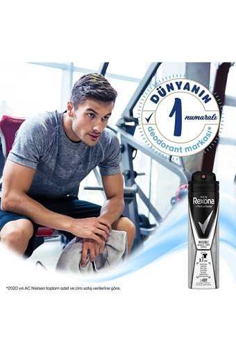 Rexona Men Invisible On Black+White Clothes Pudrasız Ter Önleyici Antiperspirant Sprey Erkek Deodorant 6x150 ml