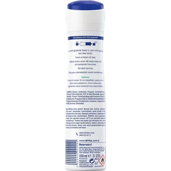Nivea Black&White Invisible Fresh Pudrasız Ter Önleyici Antiperspirant Sprey Kadın Deodorant 150 ml