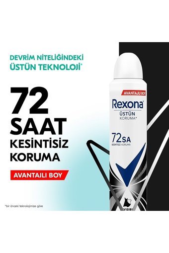 Rexona Üstün Koruma Invisible Pudrasız Ter Önleyici Antiperspirant Sprey Unisex Deodorant 200 ml