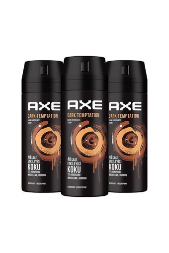 Axe Dark Temptation Pudrasız Ter Önleyici Sprey Erkek Deodorant 3x150 ml
