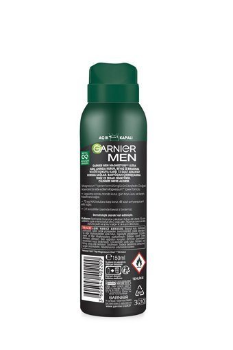 Garnier Magnezyum Ultra Kuru Pudrasız Ter Önleyici Antiperspirant Sprey Erkek Deodorant 150 ml