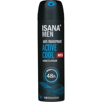 Isana Active Cool Pudrasız Ter Önleyici Antiperspirant Sprey Erkek Deodorant 150 ml