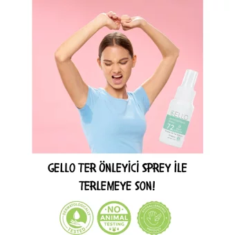 Gello Pudrasız Ter Önleyici Antiperspirant Sprey Unisex Deodorant 50 ml
