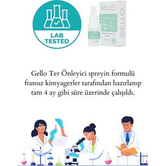 Gello Pudrasız Ter Önleyici Antiperspirant Sprey Unisex Deodorant 50 ml