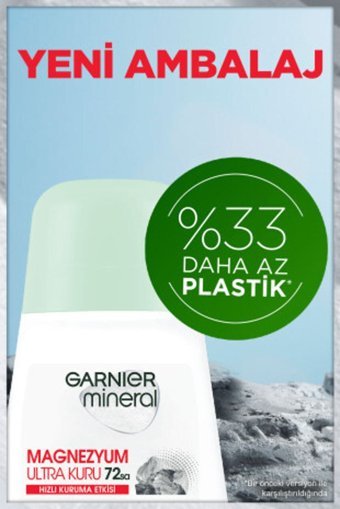 Garnier Mineral Magnezyum Ultra Kuru Pudrasız Ter Önleyici Antiperspirant Roll-On Kadın Deodorant 5x50 ml
