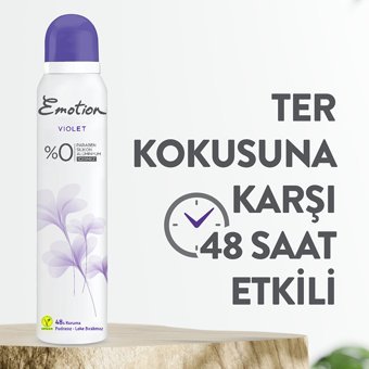 Emotion Violet Pudrasız Ter Önleyici Sprey Kadın Deodorant 6x200 ml