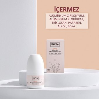 Incia Natural Pudrasız Organik Roll-On Kadın Deodorant 50 ml