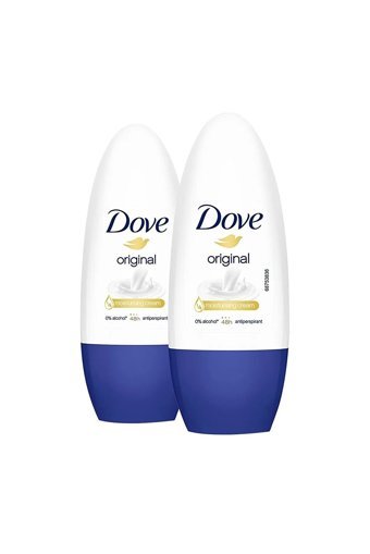 Dove Original Pudrasız Ter Önleyici Antiperspirant Roll-On Kadın Deodorant 2x50 ml