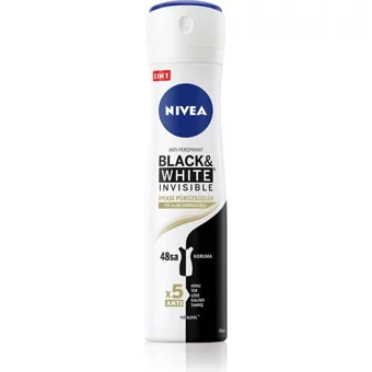 Nivea Black&White Invisible İpeksi Pürüzsüzlük Pudrasız Ter Önleyici Antiperspirant Sprey Kadın Deodorant 75 ml
