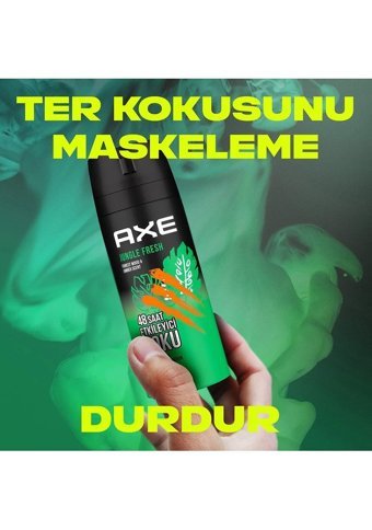 Axe Jungle Fresh Pudrasız Ter Önleyici Sprey Erkek Deodorant 3x150 ml