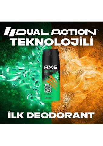 Axe Jungle Fresh Pudrasız Ter Önleyici Sprey Erkek Deodorant 3x150 ml
