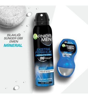 Garnier Ekstra Ferahlık Pudrasız Ter Önleyici Antiperspirant Sprey Erkek Deodorant 150 ml
