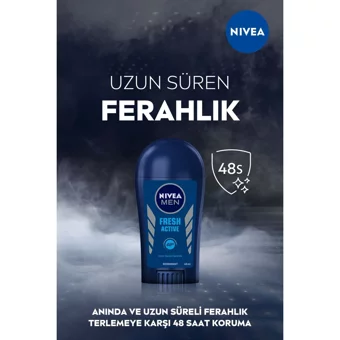 Nivea Fresh Active Pudrasız Ter Önleyici Antiperspirant Stick Erkek Deodorant 40 ml
