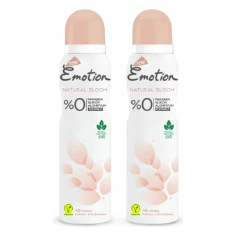 Emotion Natural Bloom Pudrasız Ter Önleyici Sprey Kadın Deodorant 2x150 ml