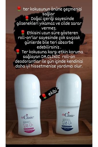 Dr.Clinic Pudrasız Ter Önleyici Antiperspirant Roll-On Kadın Deodorant 50 ml