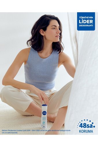 Nivea Fresh Natural Pudrasız Ter Önleyici Antiperspirant Sprey Kadın Deodorant 150 ml