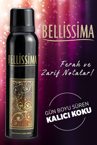 Bellissima Aromel Pudrasız Ter Önleyici Sprey Kadın Deodorant 6x150 ml