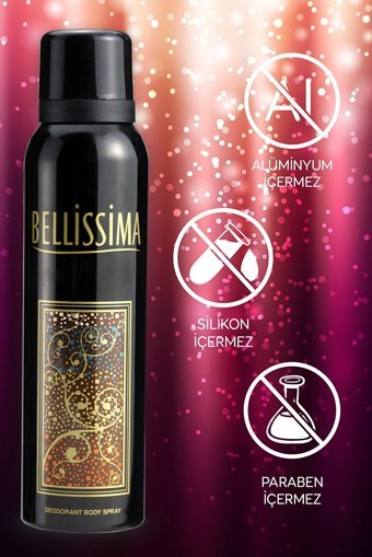 Bellissima Aromel Pudrasız Ter Önleyici Sprey Kadın Deodorant 6x150 ml