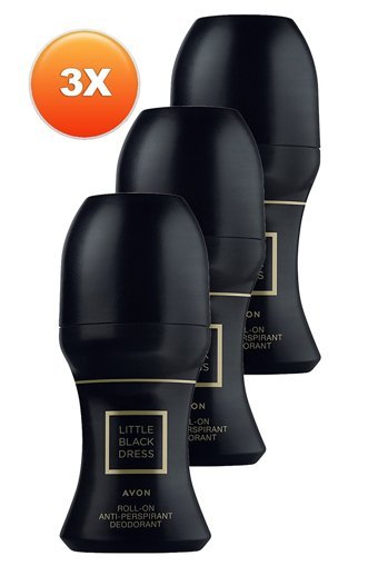 Avon Little Black Dress Pudrasız Ter Önleyici Antiperspirant Roll-On Kadın Deodorant 3x50 ml