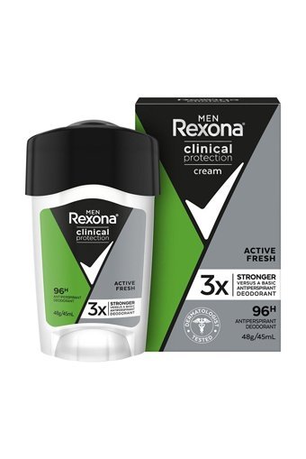 Rexona Clinical Protection Active Clean Pudrasız Ter Önleyici Antiperspirant Stick Erkek Deodorant 3x45 ml