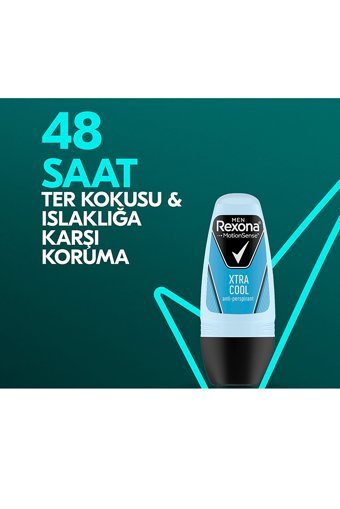Rexona Men Xtra Cool Pudrasız Ter Önleyici Antiperspirant Roll-On Erkek Deodorant 2x50 ml
