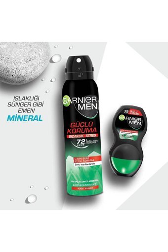Garnier Güçlü Koruma Pudrasız Ter Önleyici Antiperspirant Sprey Erkek Deodorant 150 ml
