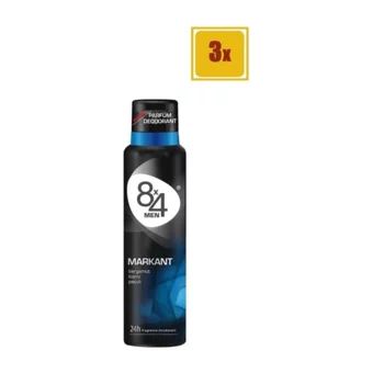 8X4 Markant Pudrasız Ter Önleyici Sprey Erkek Deodorant 3x150 ml