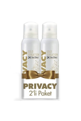 Privacy Gold Sensation Pudrasız Ter Önleyici Sprey Kadın Deodorant 2x150 ml