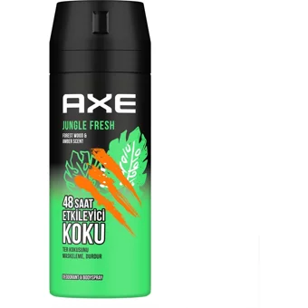 Axe Jungle Fresh Pudrasız Ter Önleyici Sprey Erkek Deodorant 150 ml