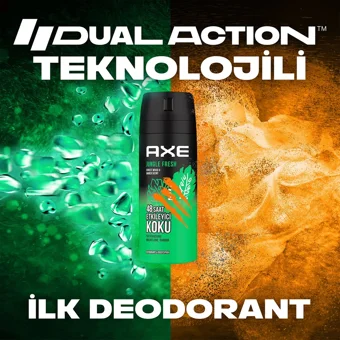 Axe Jungle Fresh Pudrasız Ter Önleyici Sprey Erkek Deodorant 150 ml