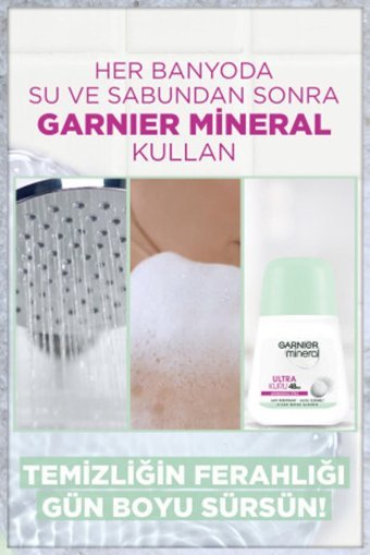 Garnier Mineral Ultra Kuru Pudrasız Ter Önleyici Antiperspirant Roll-On Kadın Deodorant 3x50 ml