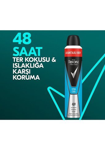 Rexona Men Xtra Cool Pudrasız Ter Önleyici Antiperspirant Sprey Erkek Deodorant 2x200 ml