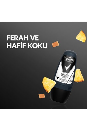Rexona Men Invisible On Black+White Clothes Pudrasız Ter Önleyici Antiperspirant Roll-On Erkek Deodorant 2x50 ml