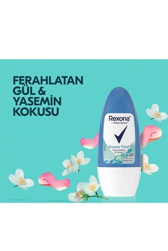 Rexona Shower Fresh Pudrasız Ter Önleyici Antiperspirant Roll-On Kadın Deodorant 2x50 ml