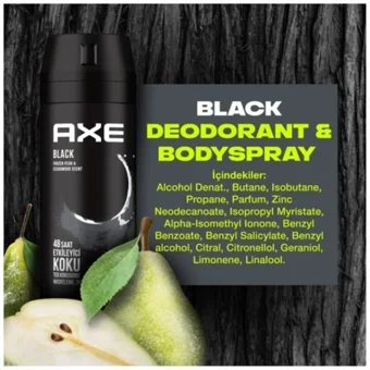Axe Black Pudrasız Ter Önleyici Sprey Erkek Deodorant 150 ml