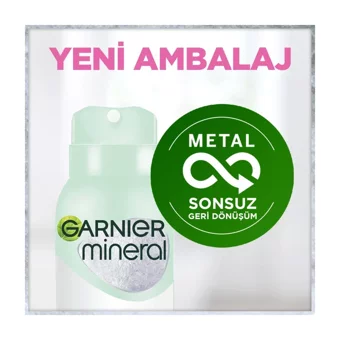 Garnier Mineral Lekesiz Koruma Pudrasız Ter Önleyici Antiperspirant Sprey Kadın Deodorant 150 ml