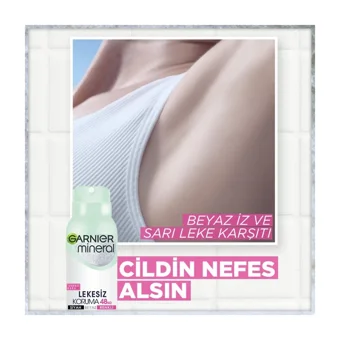 Garnier Mineral Lekesiz Koruma Pudrasız Ter Önleyici Antiperspirant Sprey Kadın Deodorant 150 ml