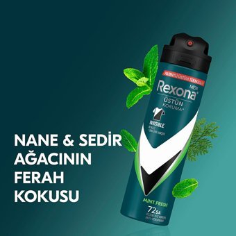 Rexona Mint Fresh Pudrasız Ter Önleyici Antiperspirant Sprey Erkek Deodorant 150 ml