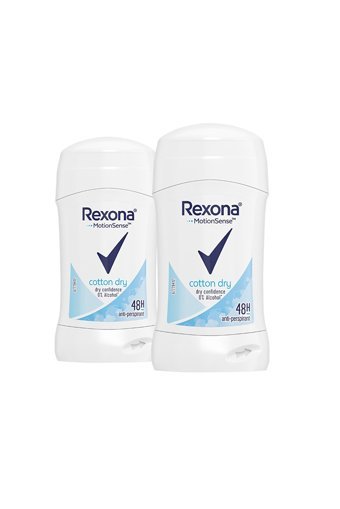 Rexona Cotton Dry Pudrasız Ter Önleyici Antiperspirant Stick Kadın Deodorant 2x40 ml