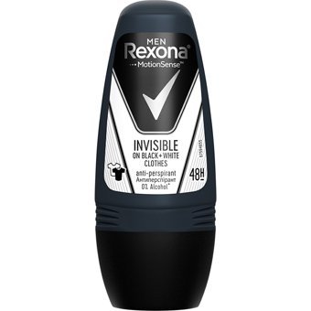 Rexona Men Invisible On Black+White Clothes Pudrasız Ter Önleyici Antiperspirant Roll-On Erkek Deodorant 50 ml