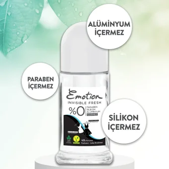 Emotion Invısıble Fresh Pudrasız Ter Önleyici Roll-On Kadın Deodorant 3x50 ml