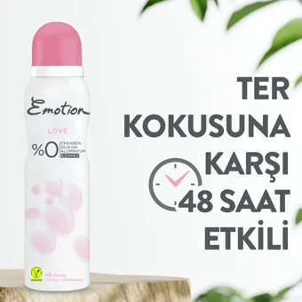Emotion Love Pudrasız Ter Önleyici Sprey Kadın Deodorant 3x150 ml