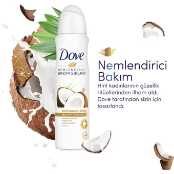 Dove Nourishing Secrets Pudrasız Ter Önleyici Antiperspirant Sprey Kadın Deodorant 150 ml