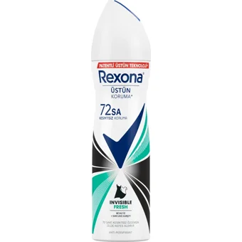 Rexona Üstün Koruma Invisible Fresh Pudrasız Ter Önleyici Antiperspirant Sprey Kadın Deodorant 150 ml